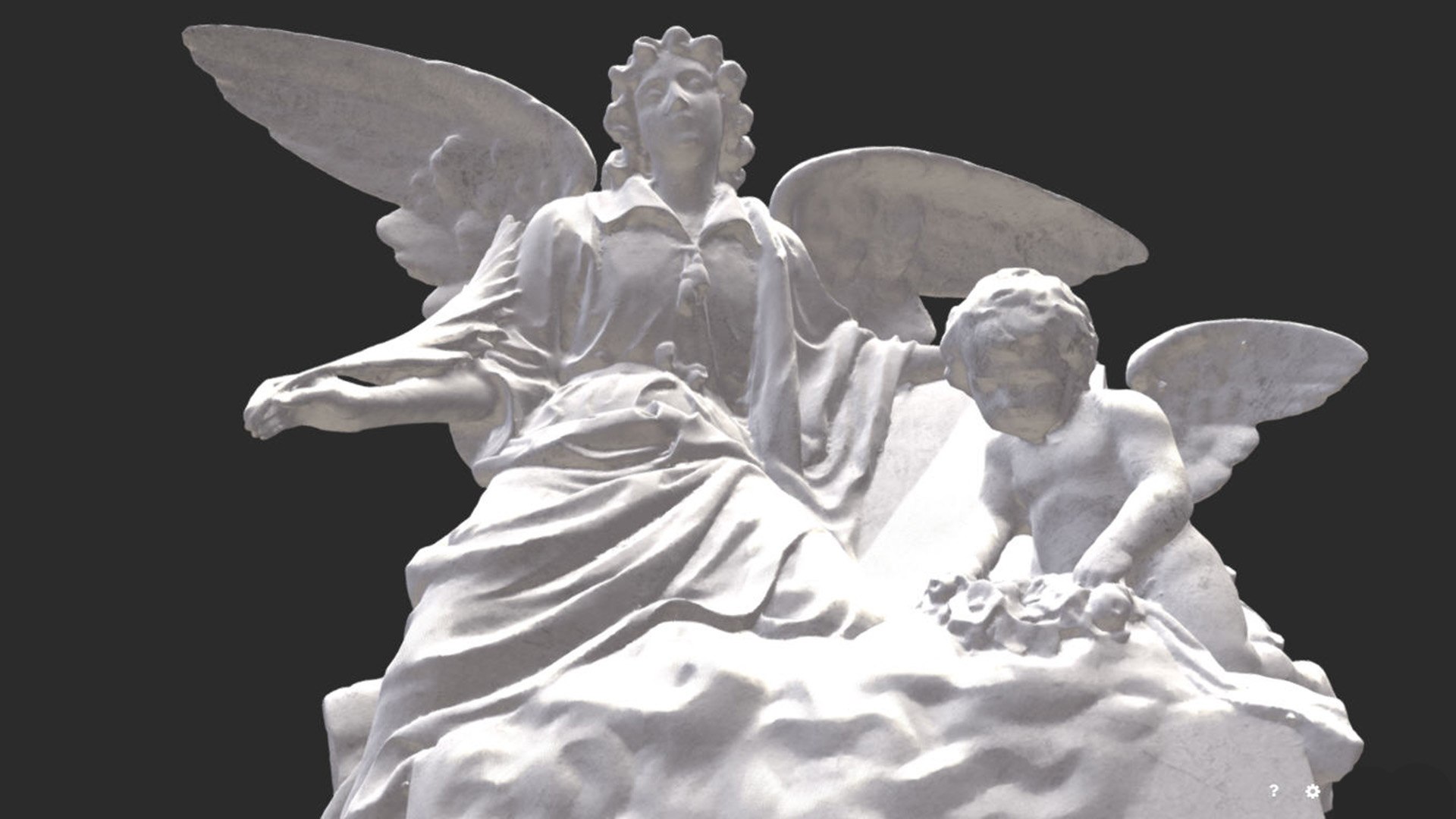 3D statue angel girl and child model - TurboSquid 2069391