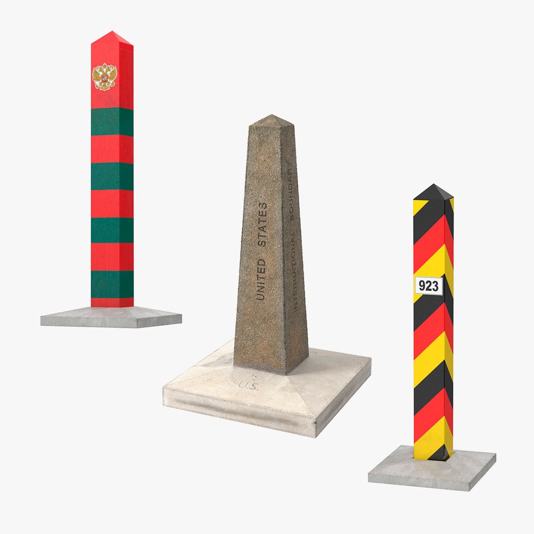 Border Posts Collection 3D model preview