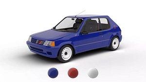 Peugeot 205 Rallye 1 3 1991 3D model