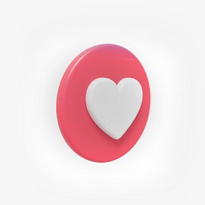 Love Icon FaceBook Reaction Emoji 3D