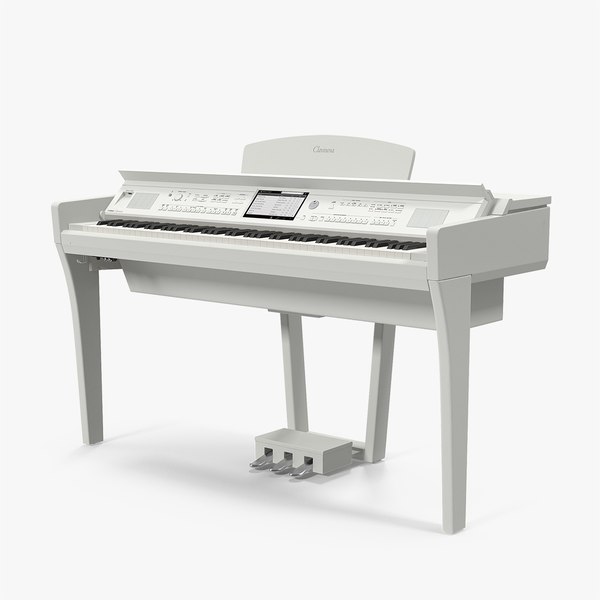 3D yamaha clavinova cvp-709 white model