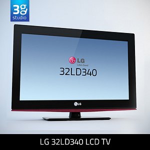 3d model of lg 32ld340 lcd tv