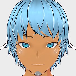 Rigged Anime Boy Character - Stylized Manga Guy T-Pose 3D Model