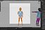 Animierter Anime-Jungencharakter – stilisierte Manga-Figur in T-Pose (3D-Modell)