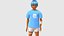 Animierter Anime-Jungencharakter – stilisierte Manga-Figur in T-Pose (3D-Modell)