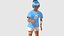Animierter Anime-Jungencharakter – stilisierte Manga-Figur in T-Pose (3D-Modell)