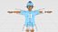 Animierter Anime-Jungencharakter – stilisierte Manga-Figur in T-Pose (3D-Modell)