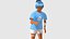 Animierter Anime-Jungencharakter – stilisierte Manga-Figur in T-Pose (3D-Modell)