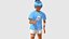 Animierter Anime-Jungencharakter – stilisierte Manga-Figur in T-Pose (3D-Modell)