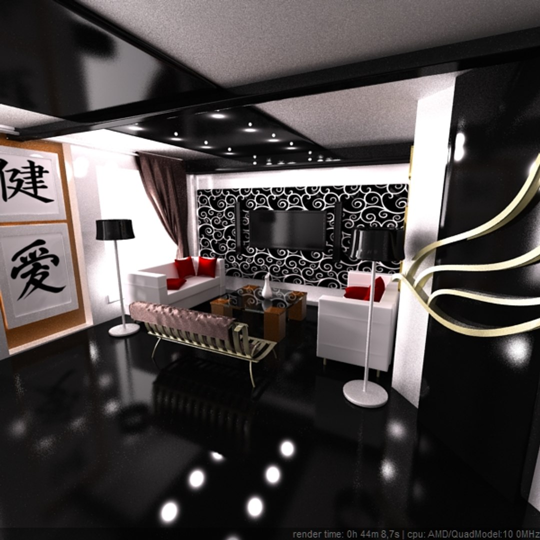 3d Model Room Interior Modern