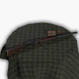 3D model Winchester 1873 Asset - PBR Low Poly