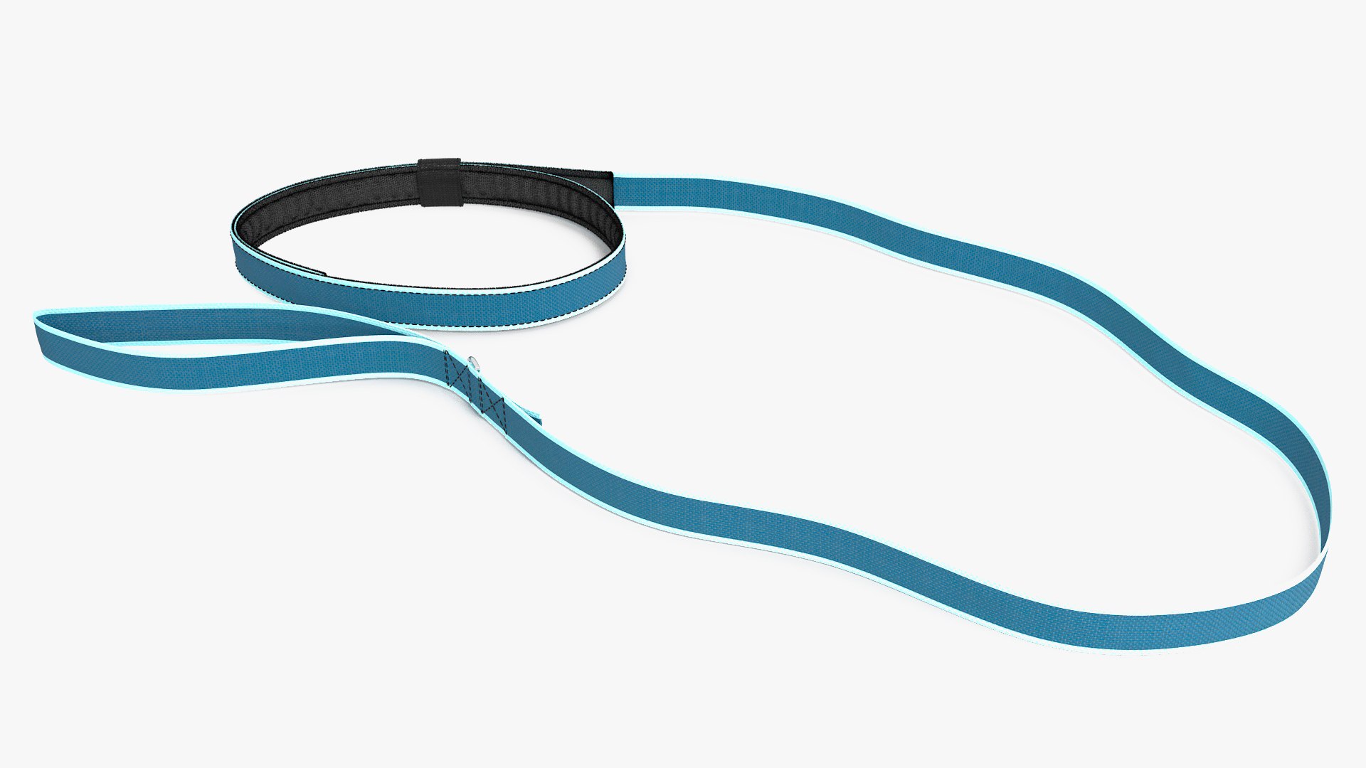 Adjustable Pet Collar with Leash Fur 3D model preview
