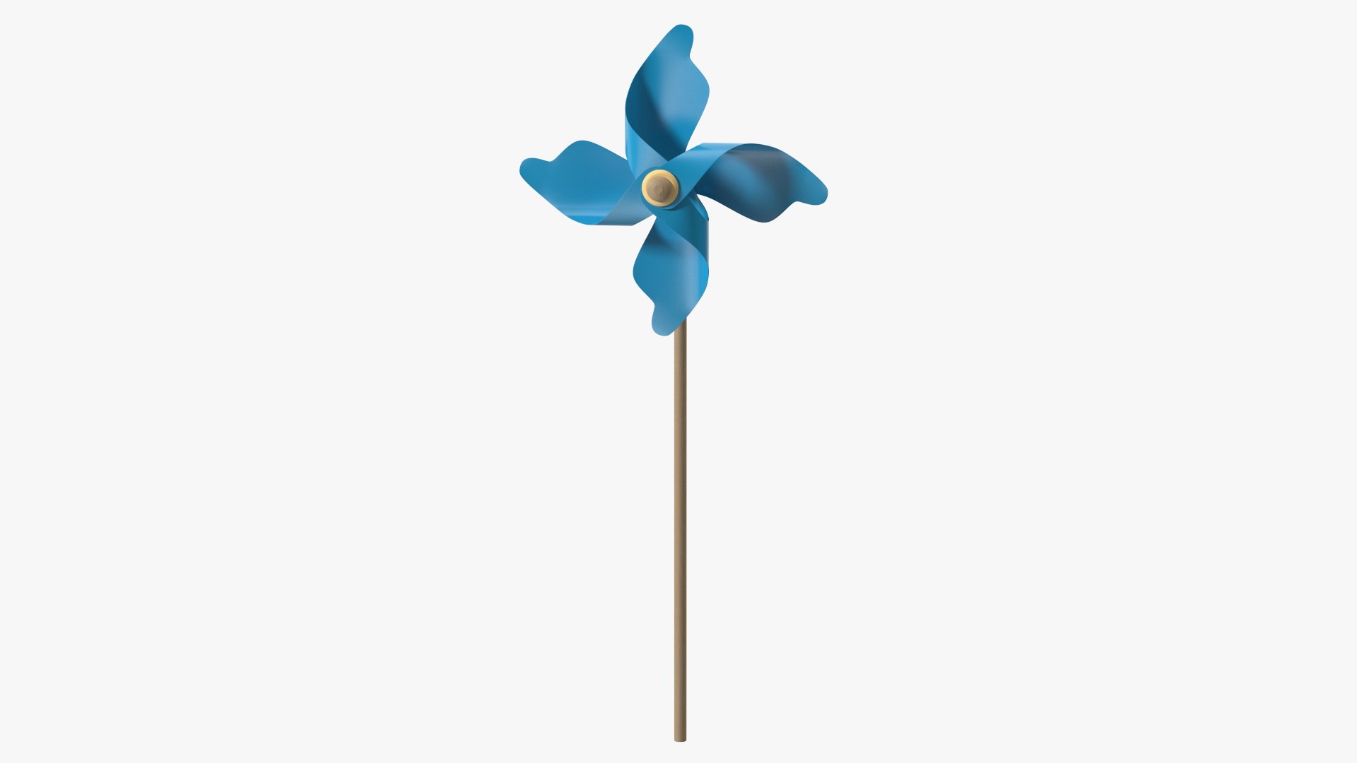 Pinwheel Blue 3D model preview