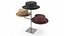 Triple Hat Display Stand 3D model