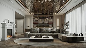 Living Kitchen 01 - Apartment - Maiholuxury - MAX OBJ FBX SKP - Apartment of Mr Hai