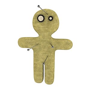 3D Traditional Voodoo Doll Black - TurboSquid 1900288