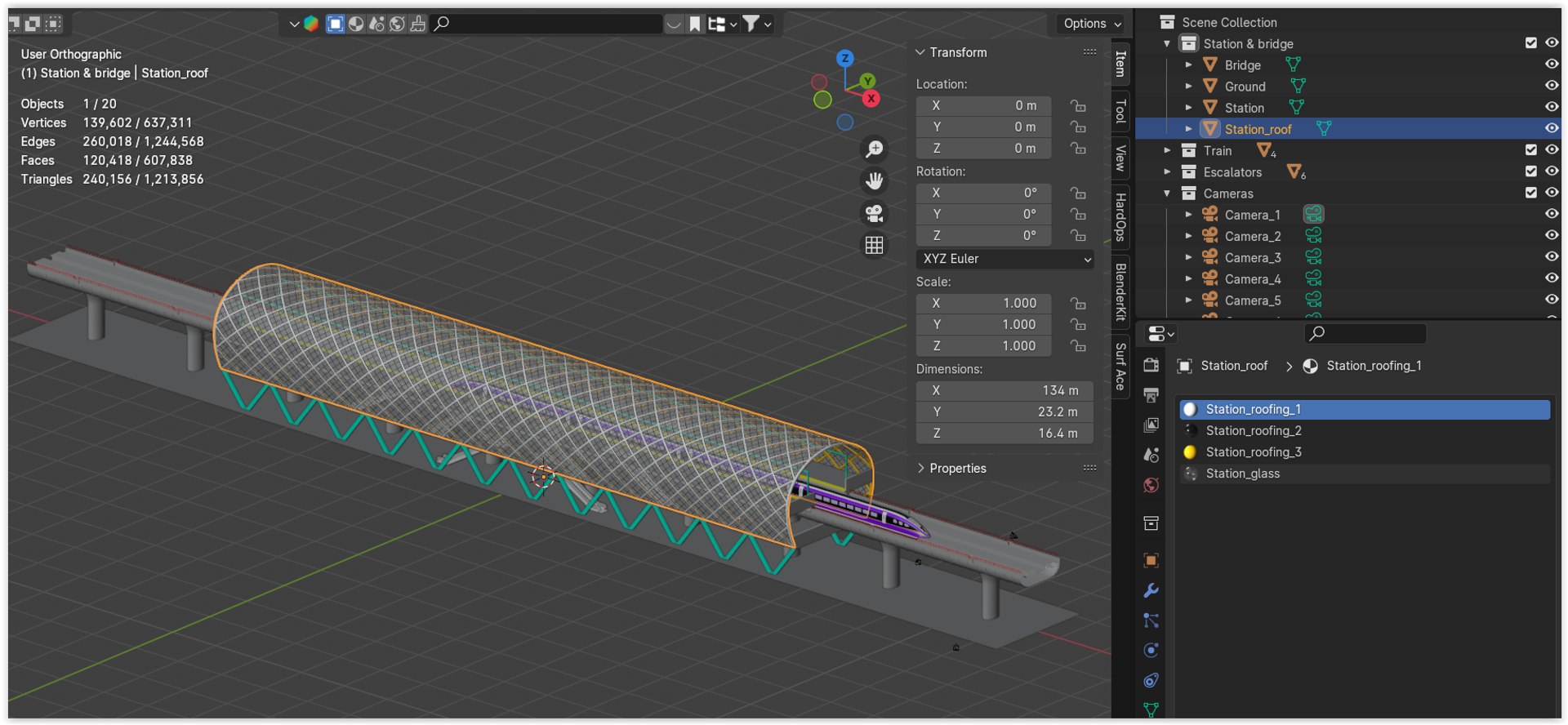 3D Model Elevated Maglev Station - TurboSquid 2395470