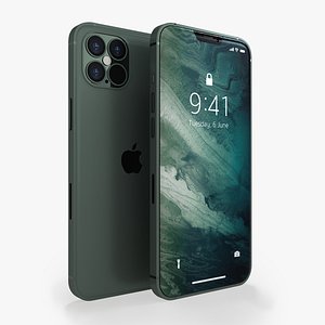 3D 12 pro midnight green model