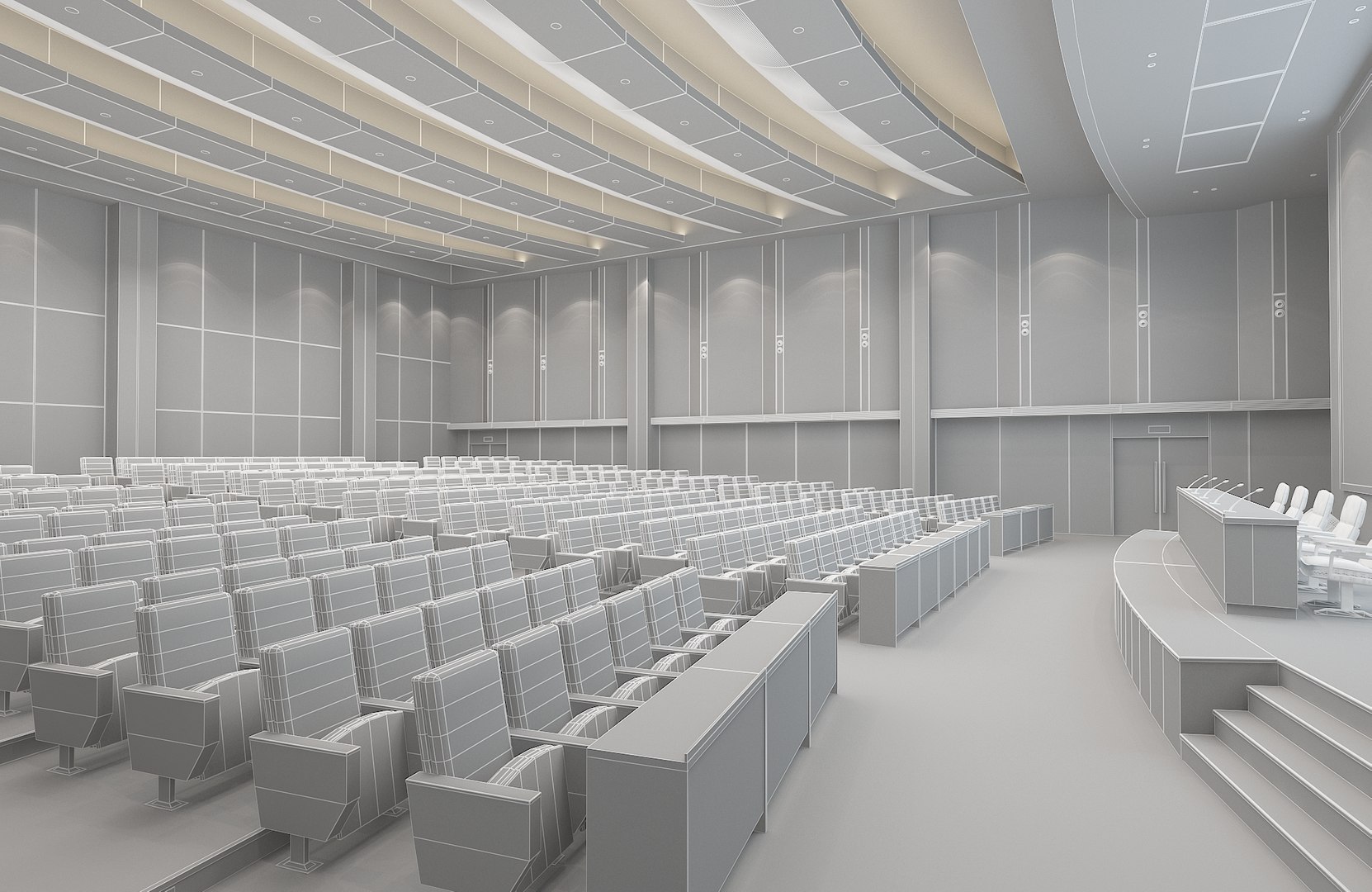 Conference Hall Auditorium 02 3D Model - TurboSquid 2227596