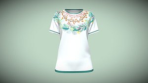 Ladies Print Tops V2 In Low Poly model