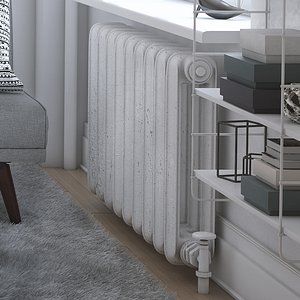 painted old radiator 3d model