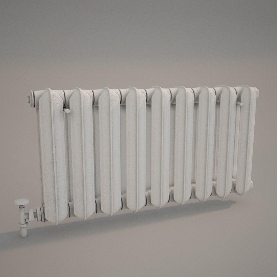 painted old radiator 3d model