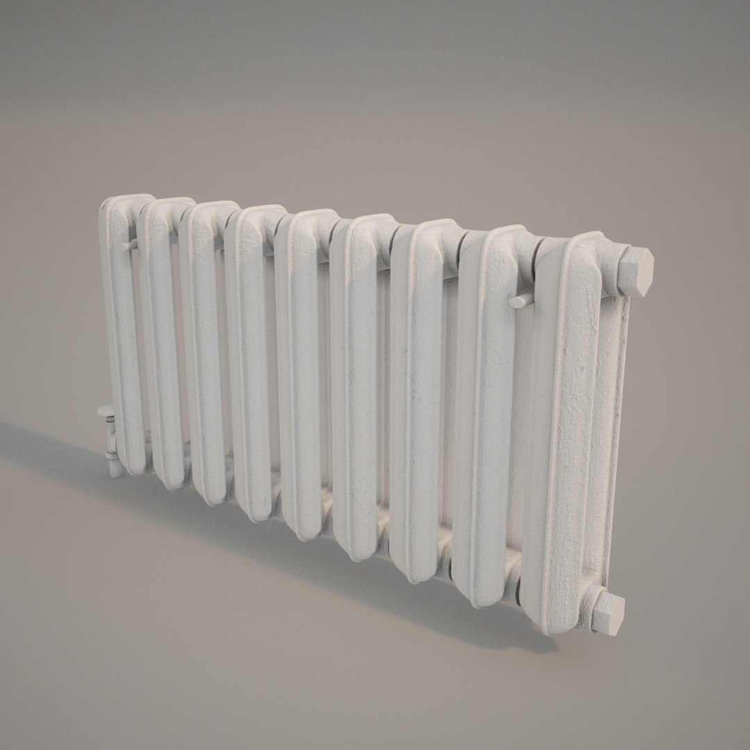 painted old radiator 3d model
