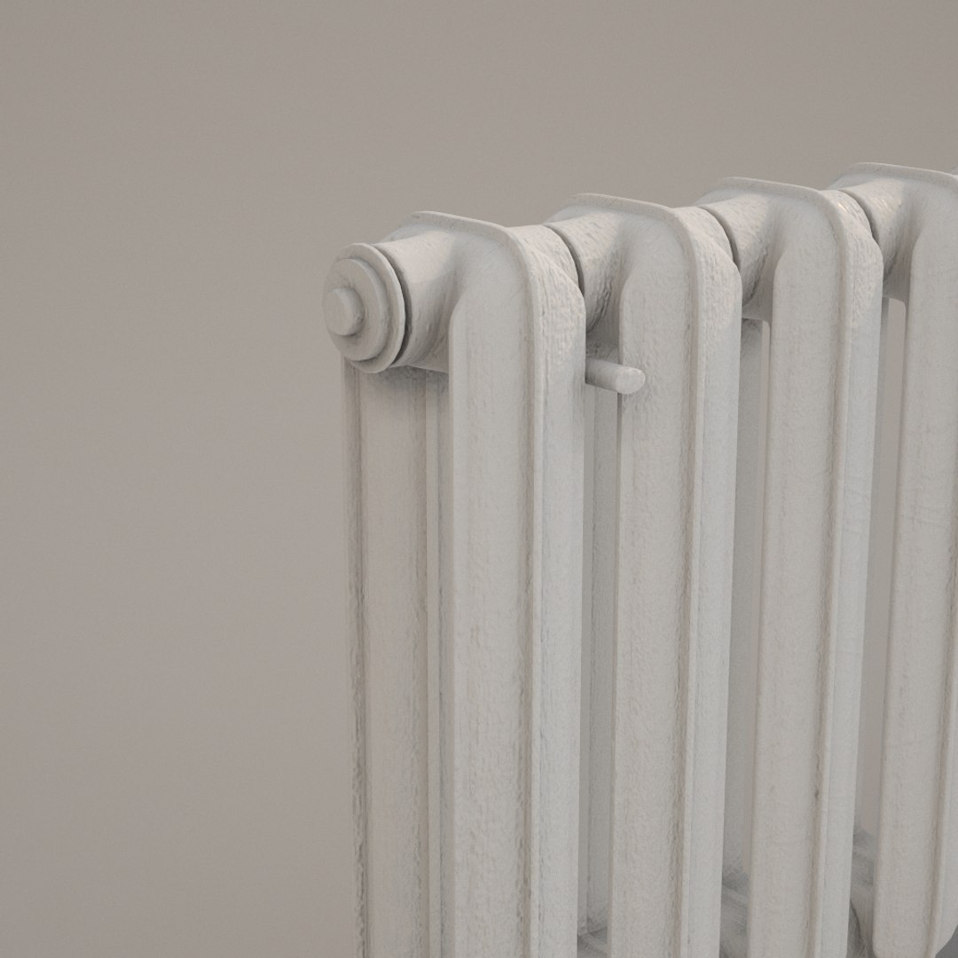 painted old radiator 3d model