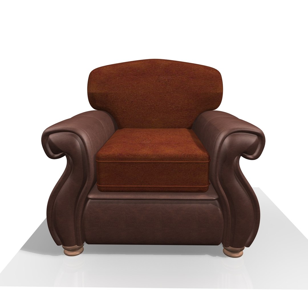 3d model fabric leather chair
