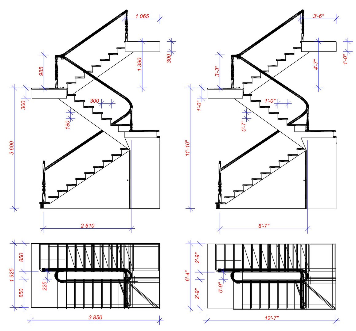 3d Model Of Wooden Stairs