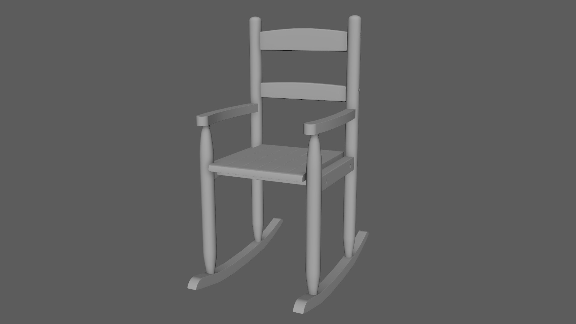 Chair No 9 Rocking Chair Cane Rocker Wood Version 3D Model - TurboSquid ...
