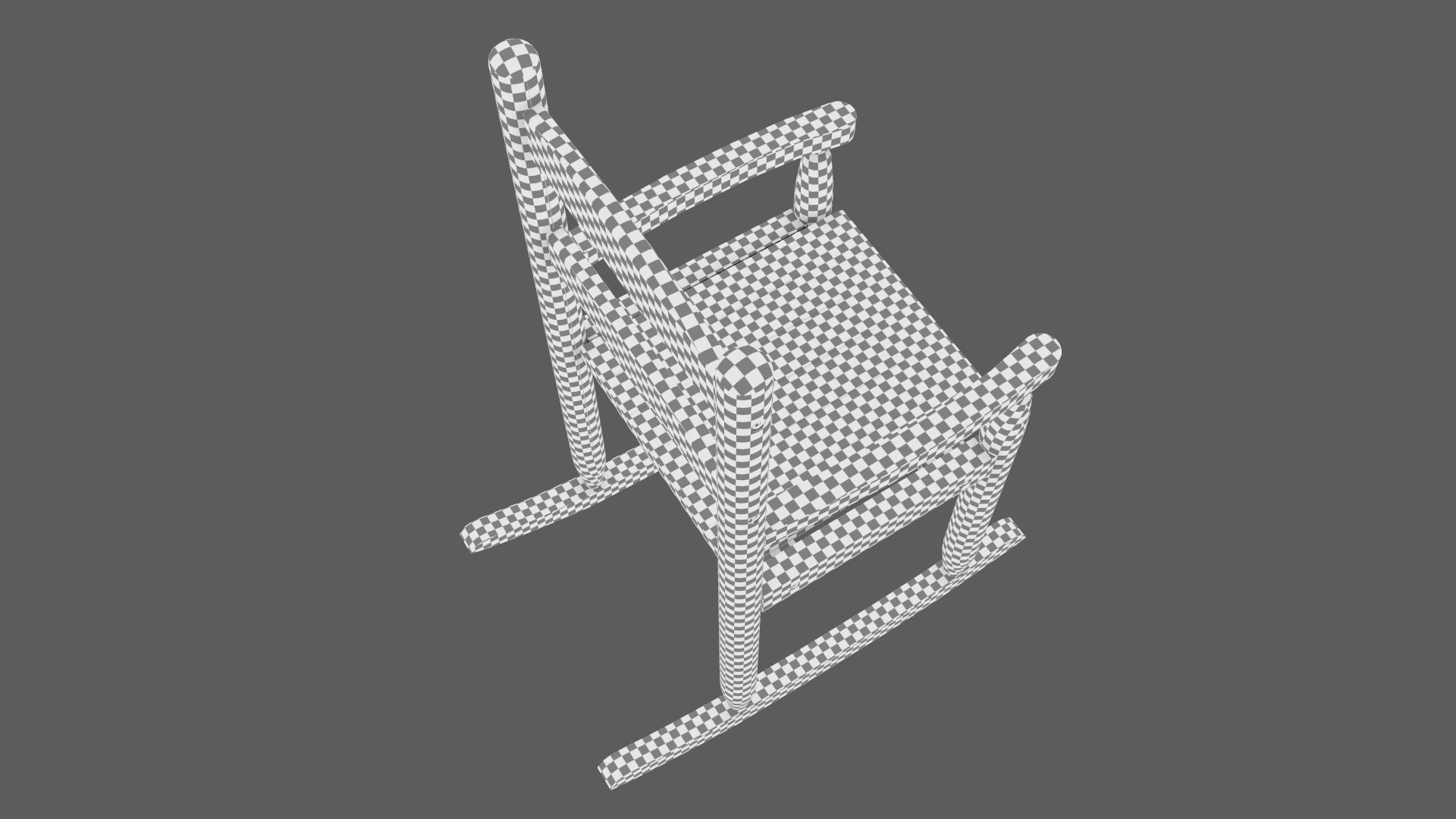 Chair No 9 Rocking Chair Cane Rocker Wood Version 3D Model - TurboSquid ...