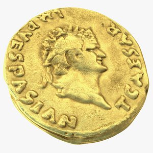 Aureus Roman Empire Gold Coin 3D