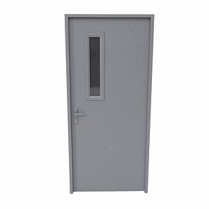 3D Corridor door pbr lowpoly 3d model model