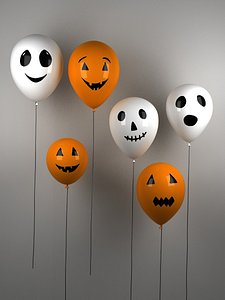 3D halloween balloons animation -