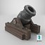 Medieval Siege Mortar Cannon 3D Model Game Ready 4K PBR