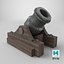 Medieval Siege Mortar Cannon 3D Model Game Ready 4K PBR