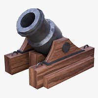 Medieval Siege Mortar Cannon 3D Model Game Ready 4K PBR