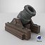Medieval Siege Mortar Cannon 3D Model Game Ready 4K PBR