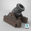 Medieval Siege Mortar Cannon 3D Model Game Ready 4K PBR