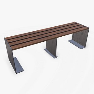 Street Bench 03 Low-poly PBR