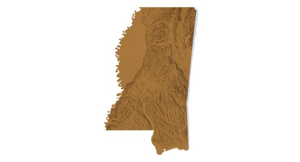 State of Mississippi STL model 3D Project 3D model
