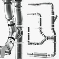 HVAC Metal Spiral Duct Components Silver