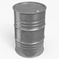 Metal Barrel Clean Grey