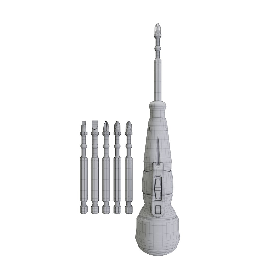 Cordless Electric Screwdriver 3D https://p.turbosquid.com/ts-thumb/pb/O5d78W/5u/wireframe01/png/1791452142/1920x1080/fit_q87/9ddeeabf8fe4a24d2216ab33217422d257401263/wireframe01.jpg