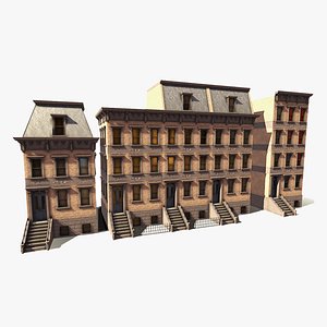 BrownStone Modular Building - Asset 3D model