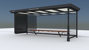 bus stop 3D model