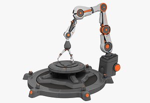 industrial robot arm 3d obj