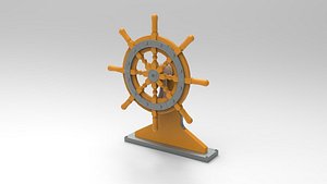 3D Ship Wheel model