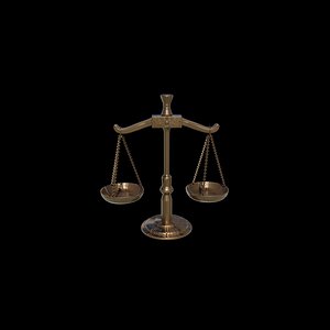 justice scale 3D model